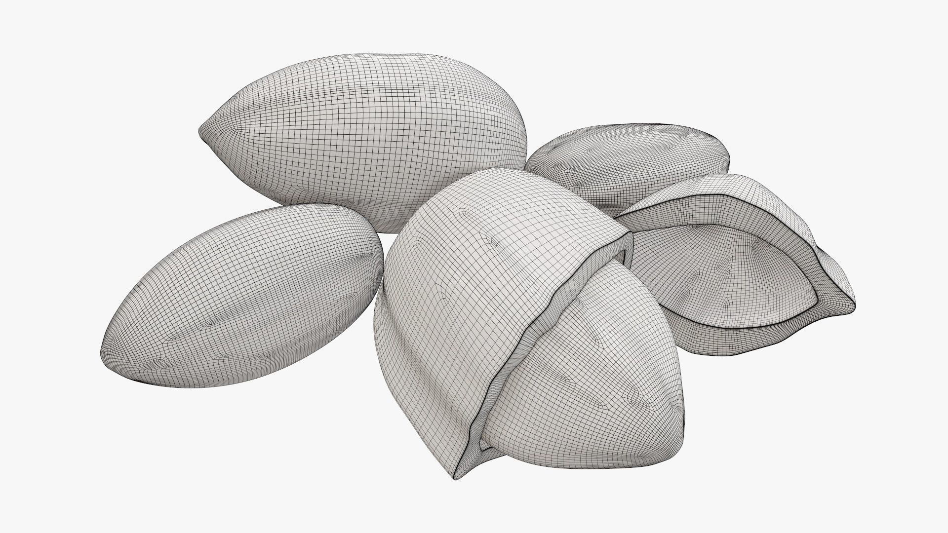 Nuts almond 03 3D model_6