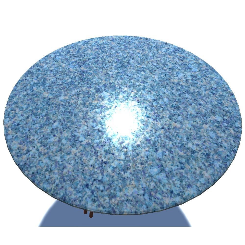 Table 3 round glass with wooden legs 3D model_2