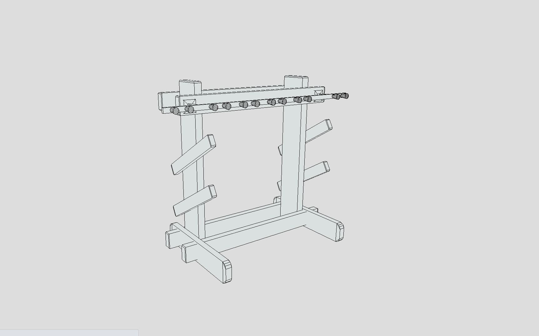 Medieval Weapons Rack Low-poly 3D model_9