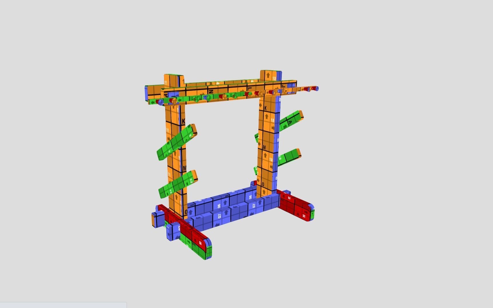 Medieval Weapons Rack Low-poly 3D model_8