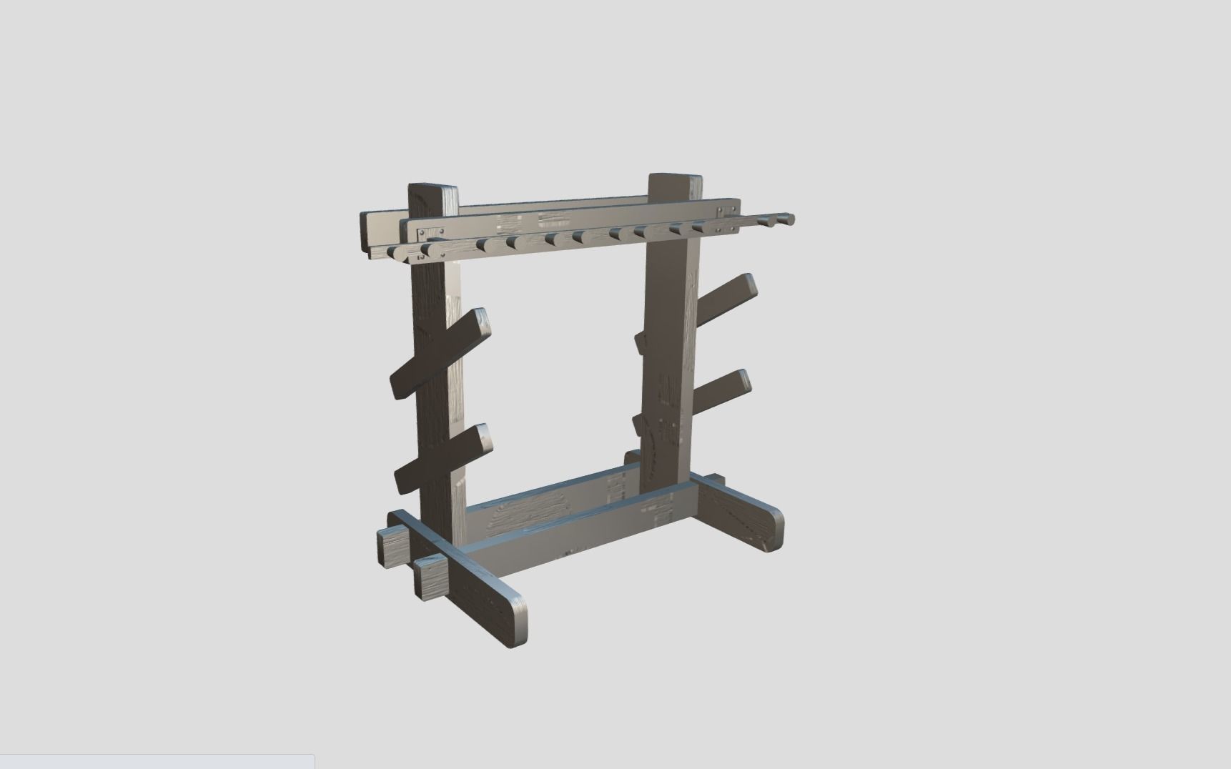 Medieval Weapons Rack Low-poly 3D model_10