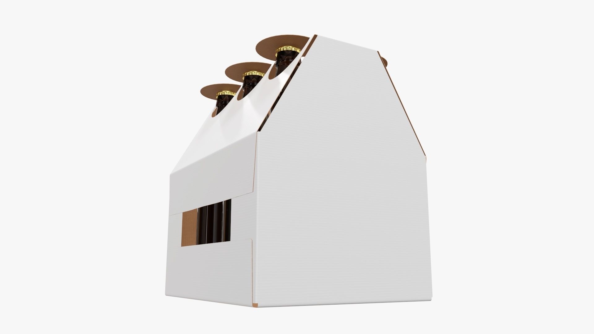 Box bottle carrier  3D model_2