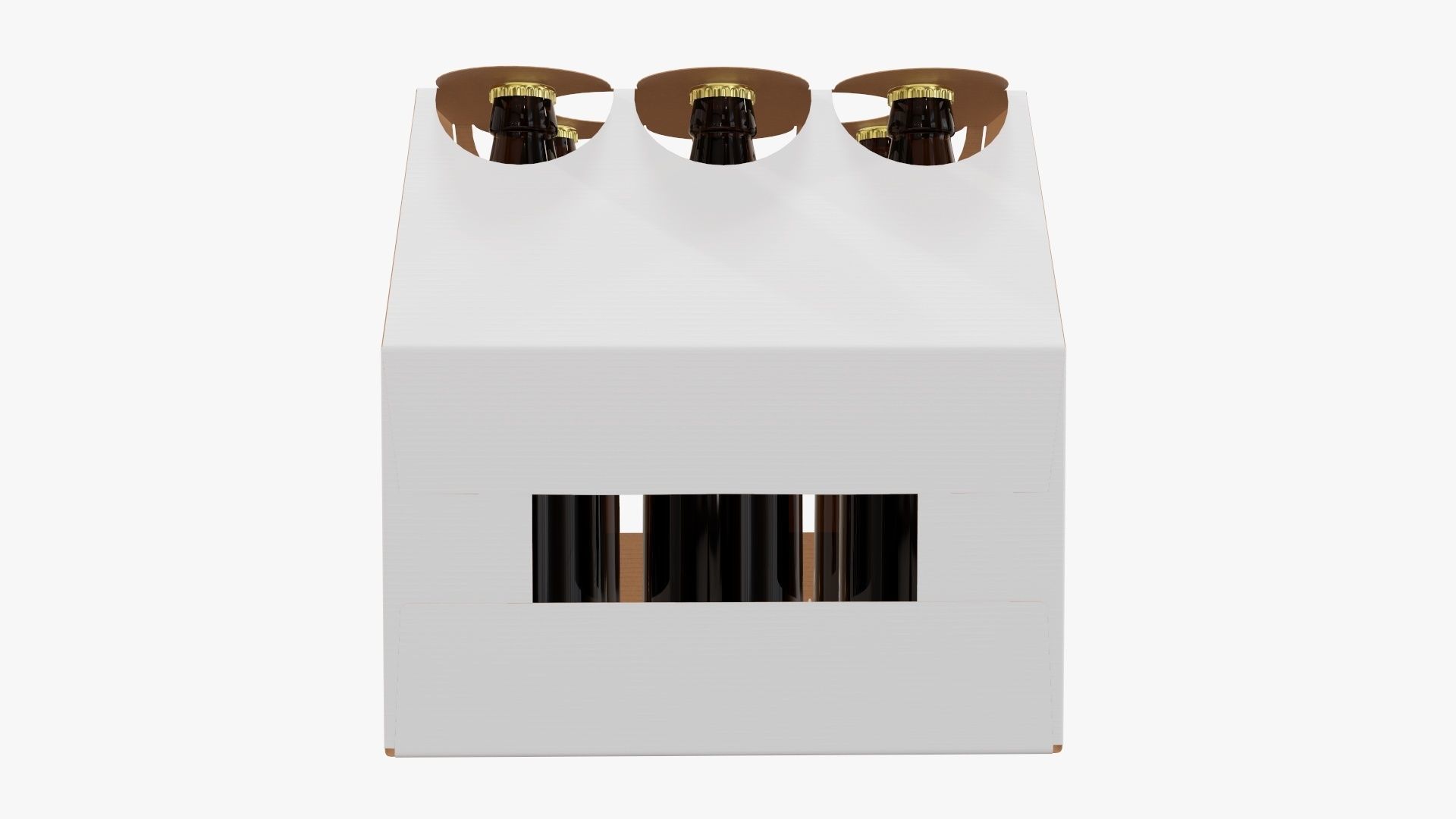 Box bottle carrier  3D model_1