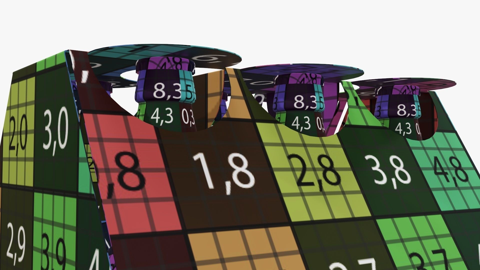 Box bottle carrier  3D model_14