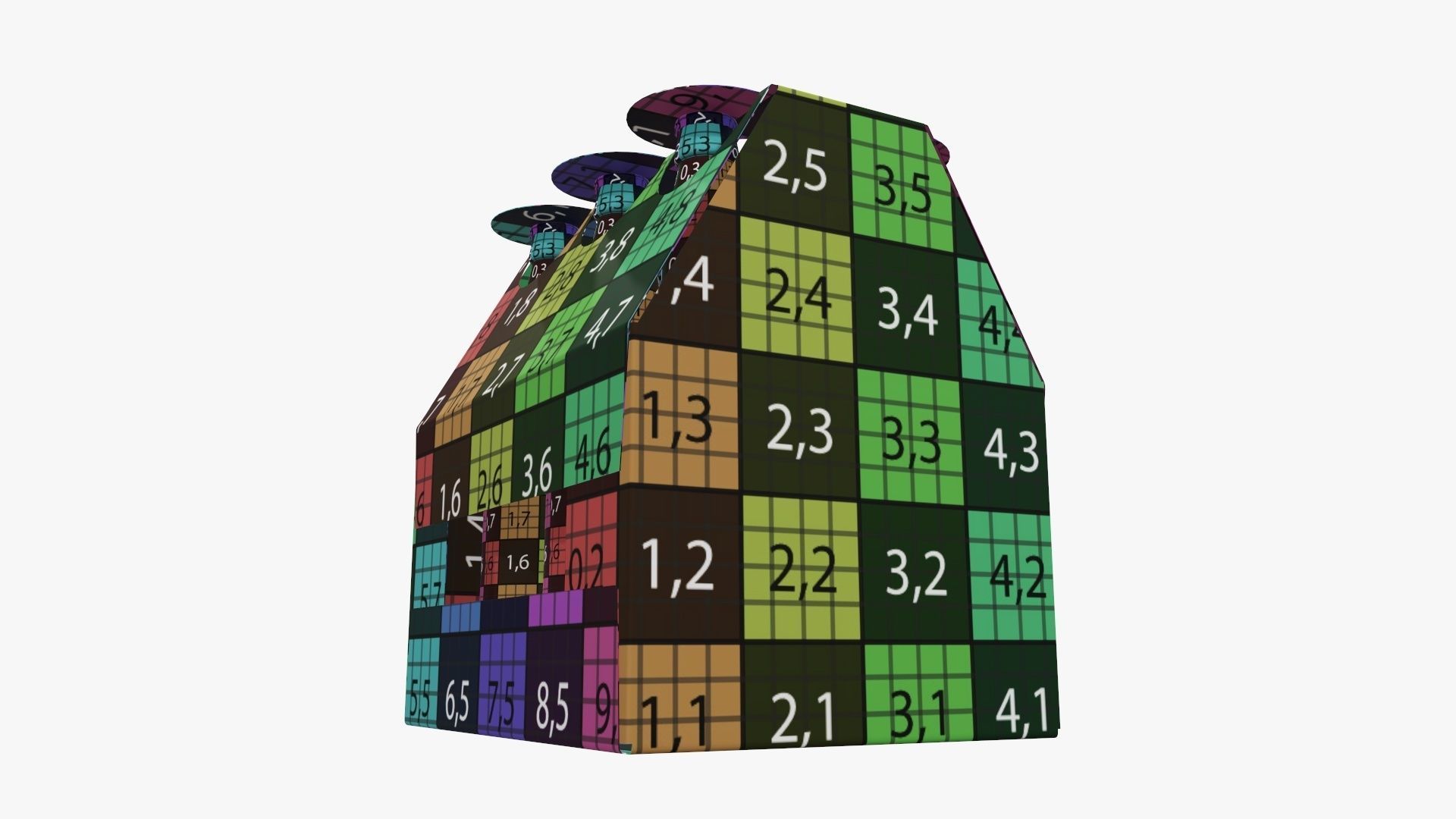 Box bottle carrier  3D model_12