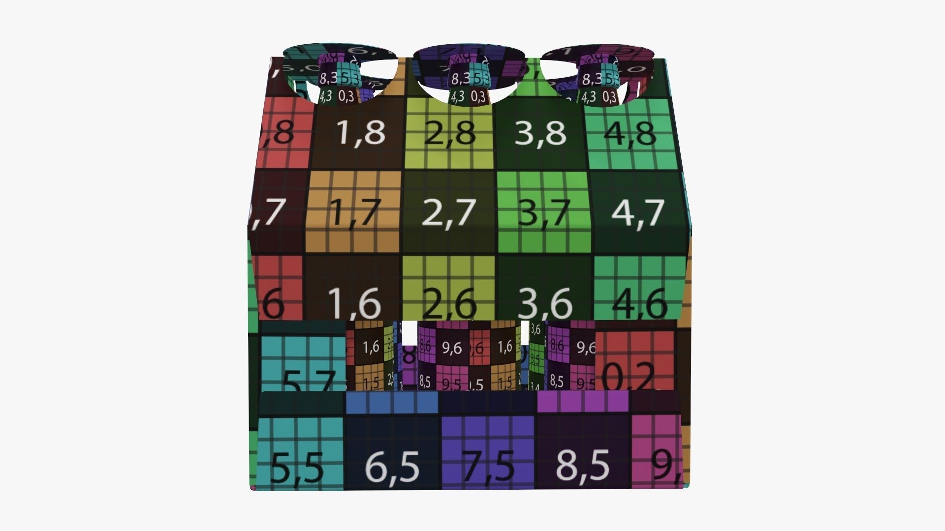 Box bottle carrier  3D model_11