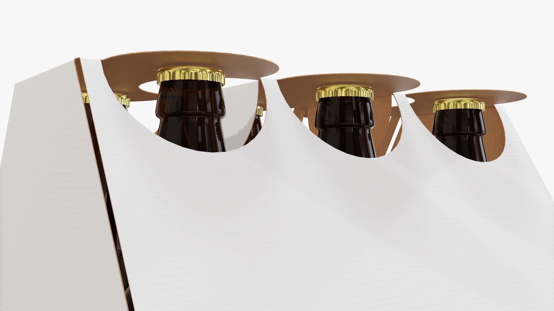 Box bottle carrier  3D model_4