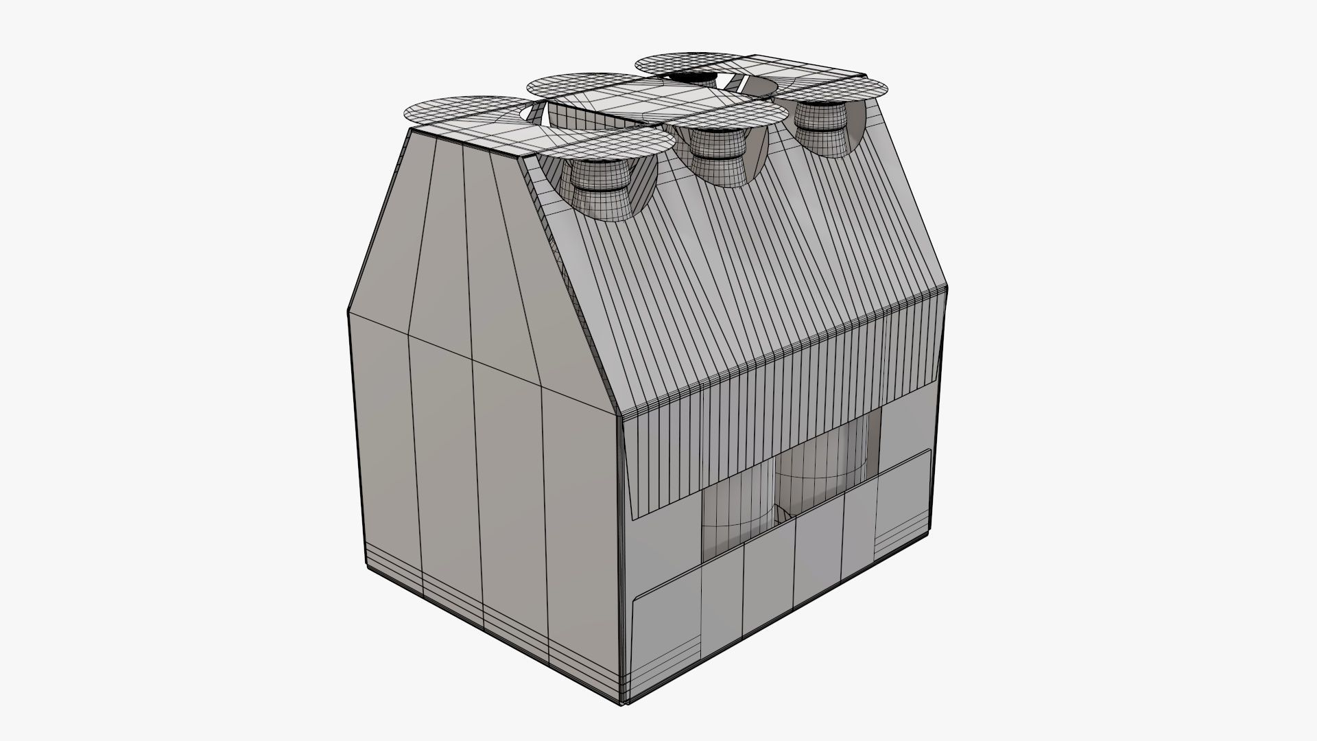 Box bottle carrier  3D model_5