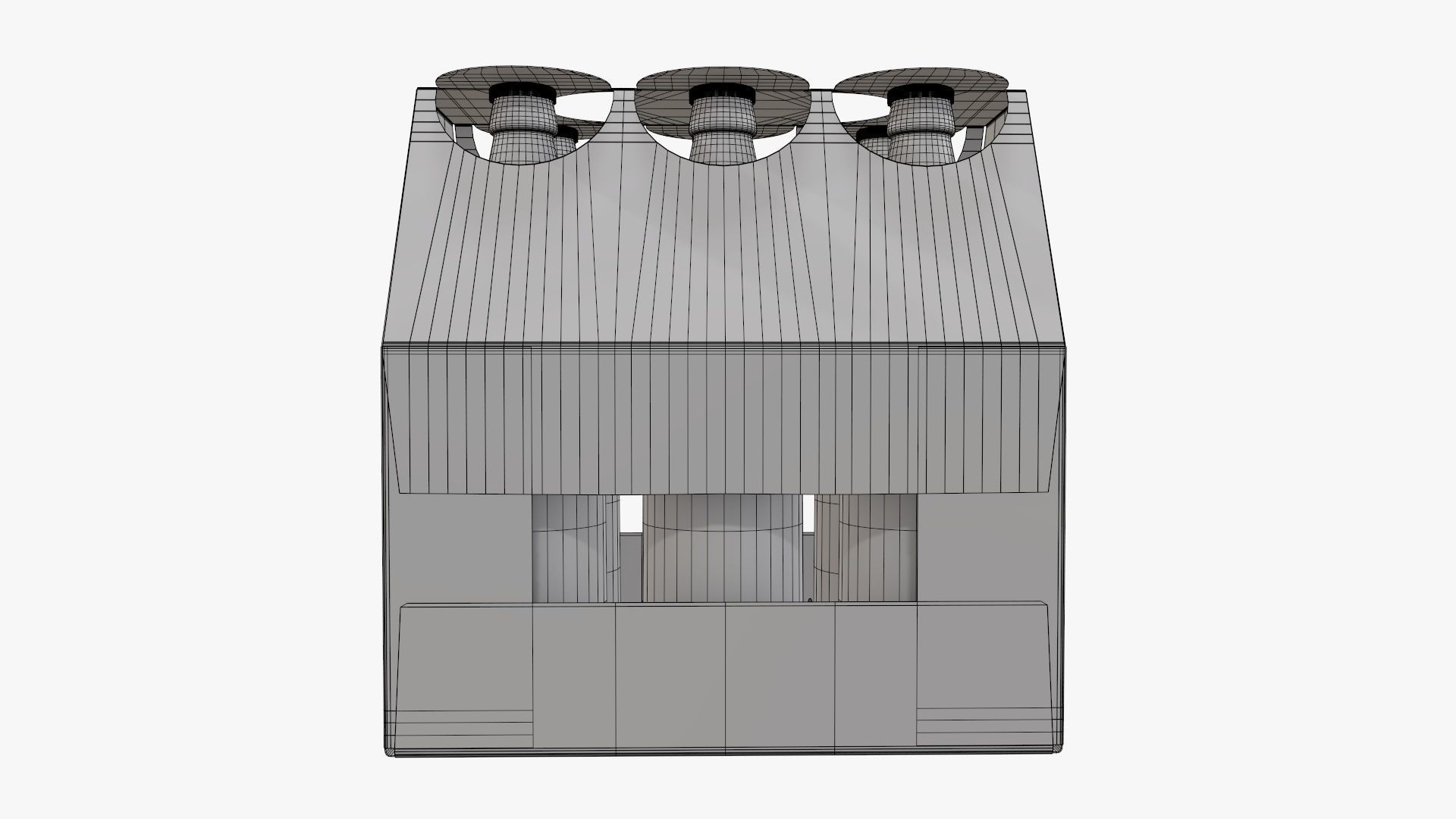 Box bottle carrier  3D model_6