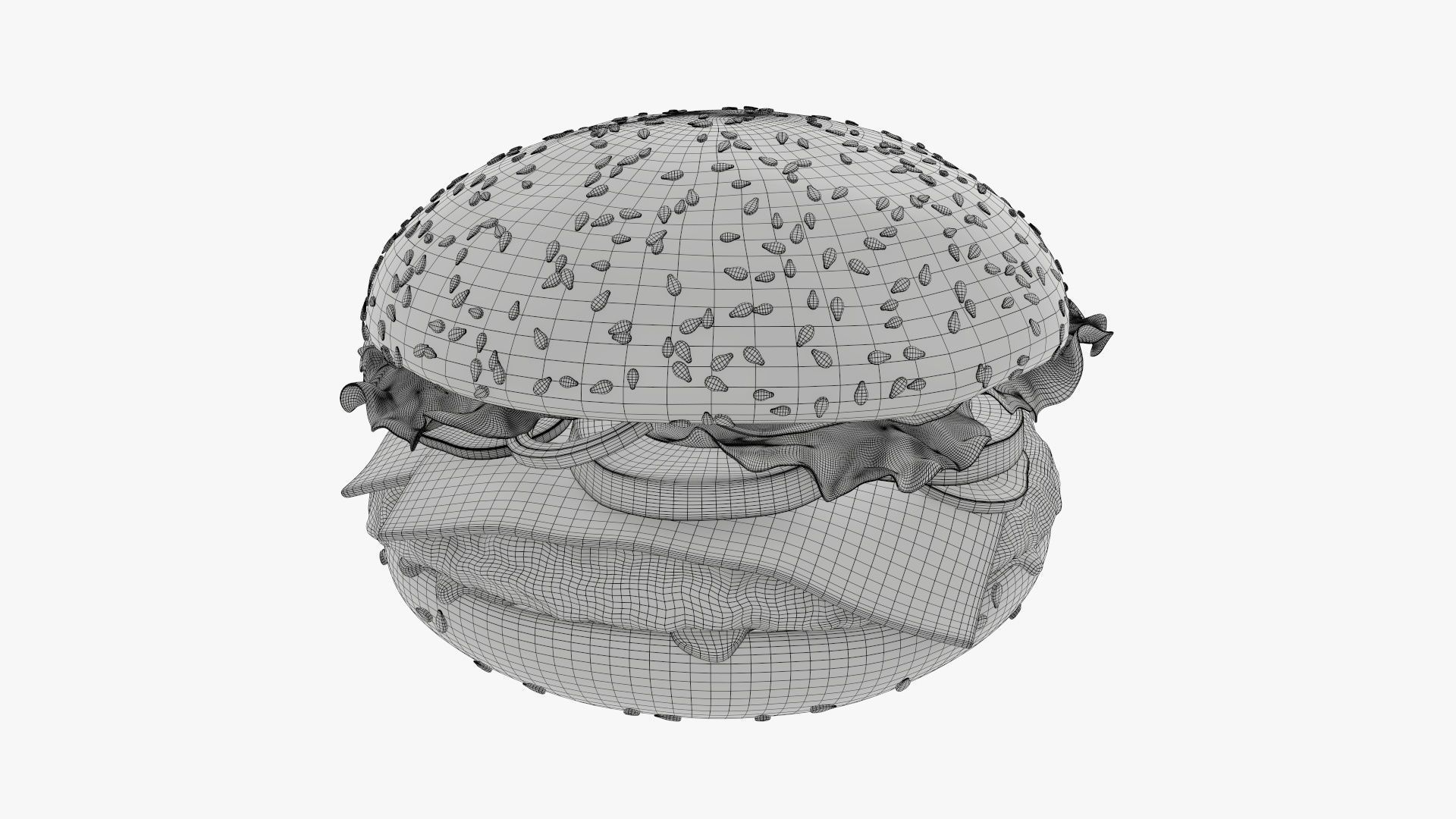  Fast food cheeseburger 01 stylized 3D model_5