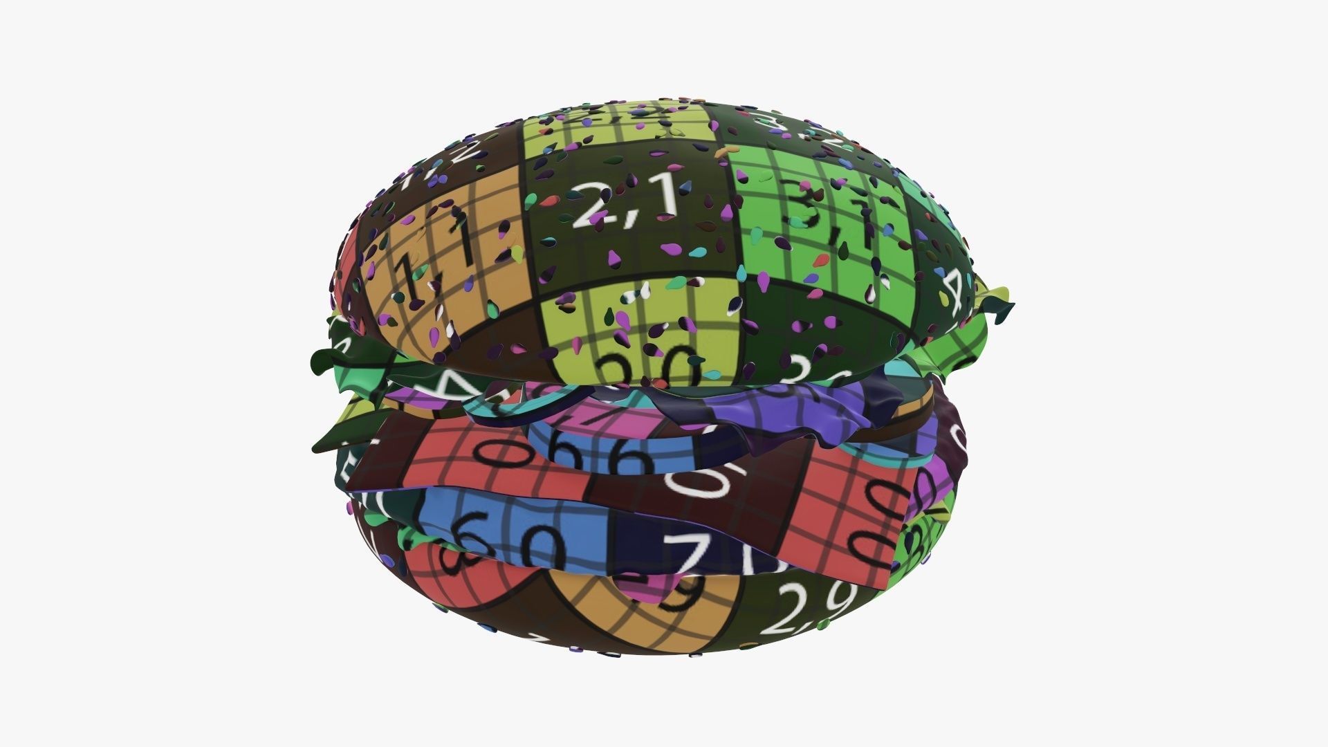  Fast food cheeseburger 01 stylized 3D model_10