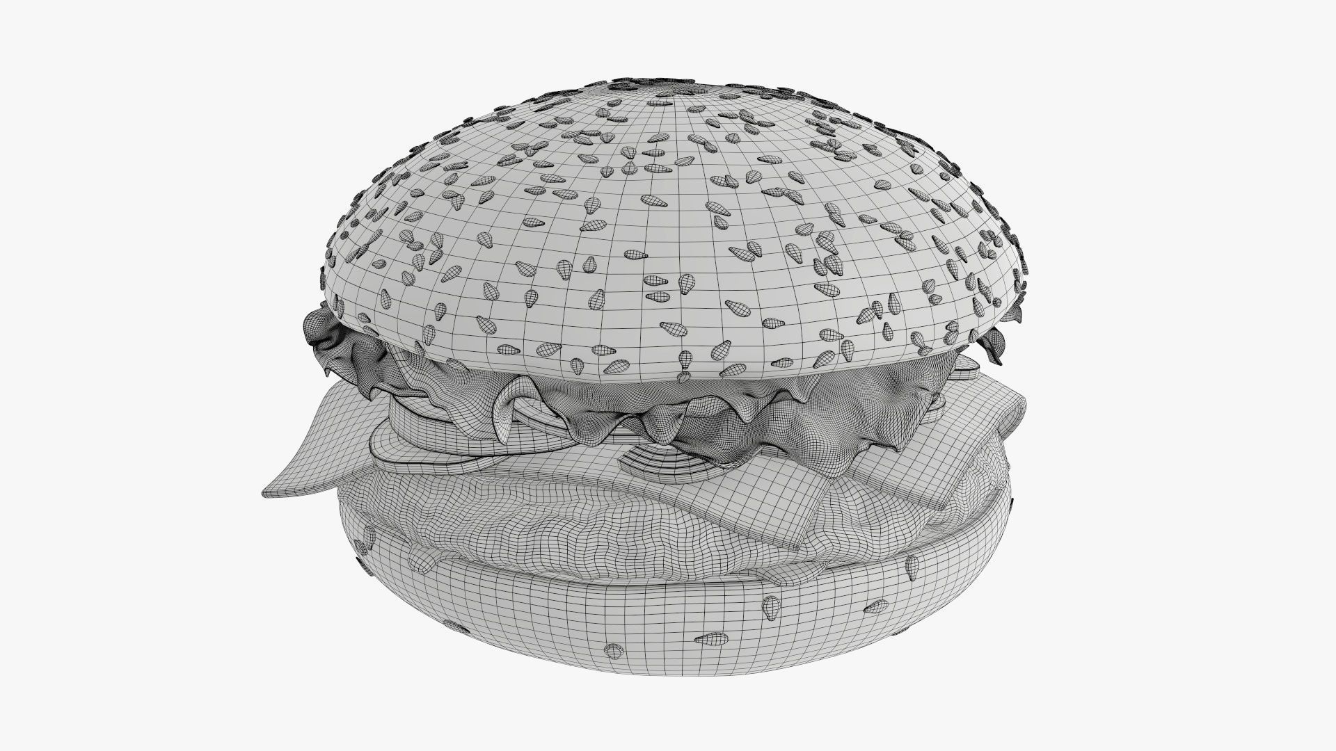  Fast food cheeseburger 01 stylized 3D model_4