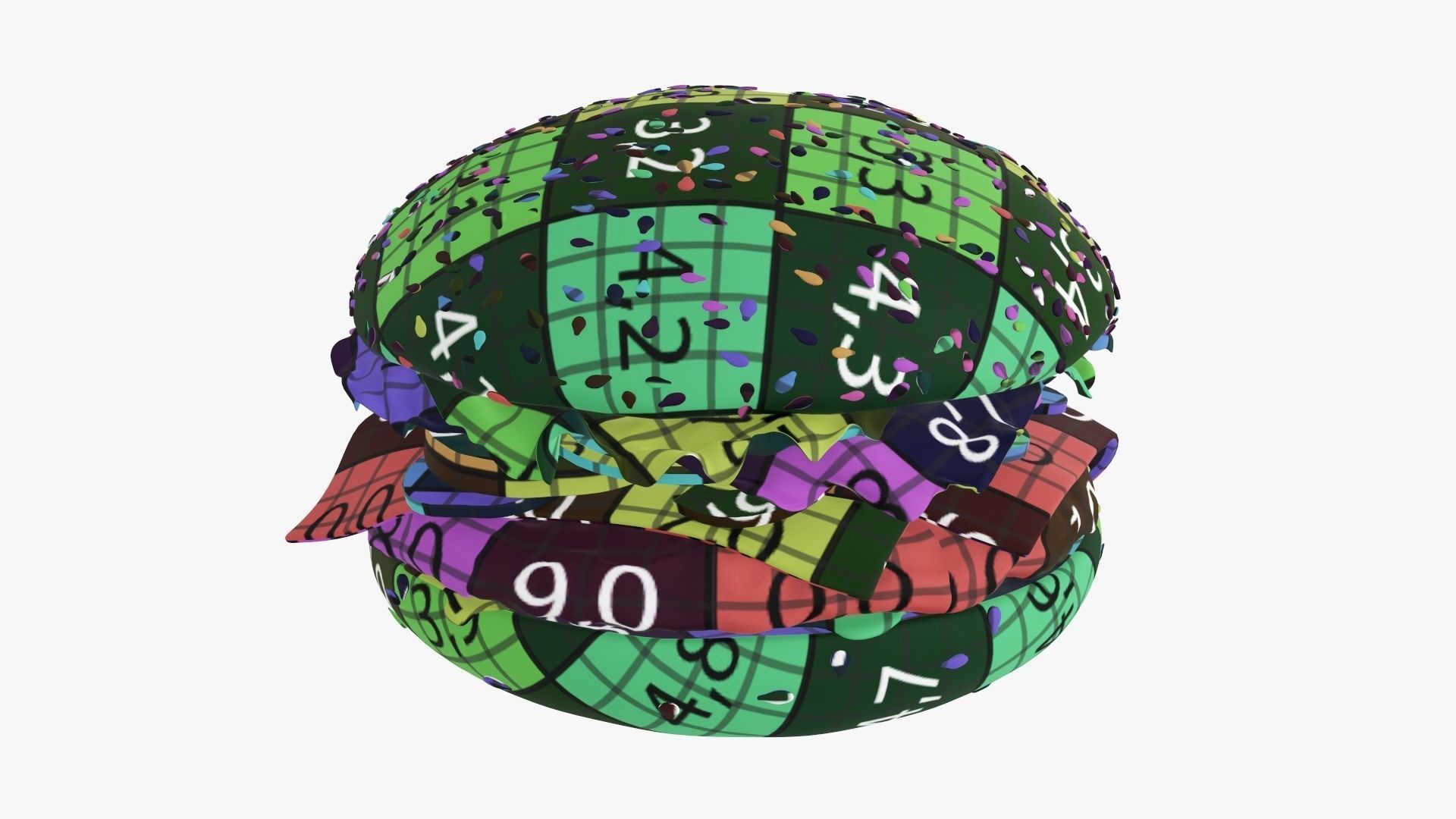  Fast food cheeseburger 01 stylized 3D model_9