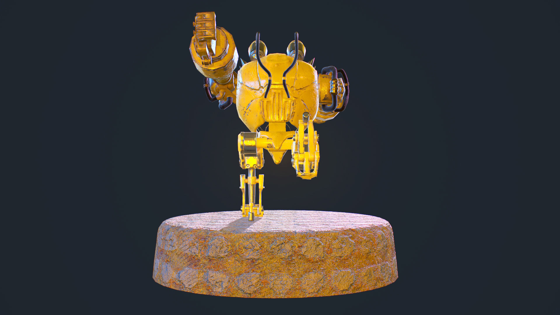 Blitzcranck robot Low-poly 3D model_4