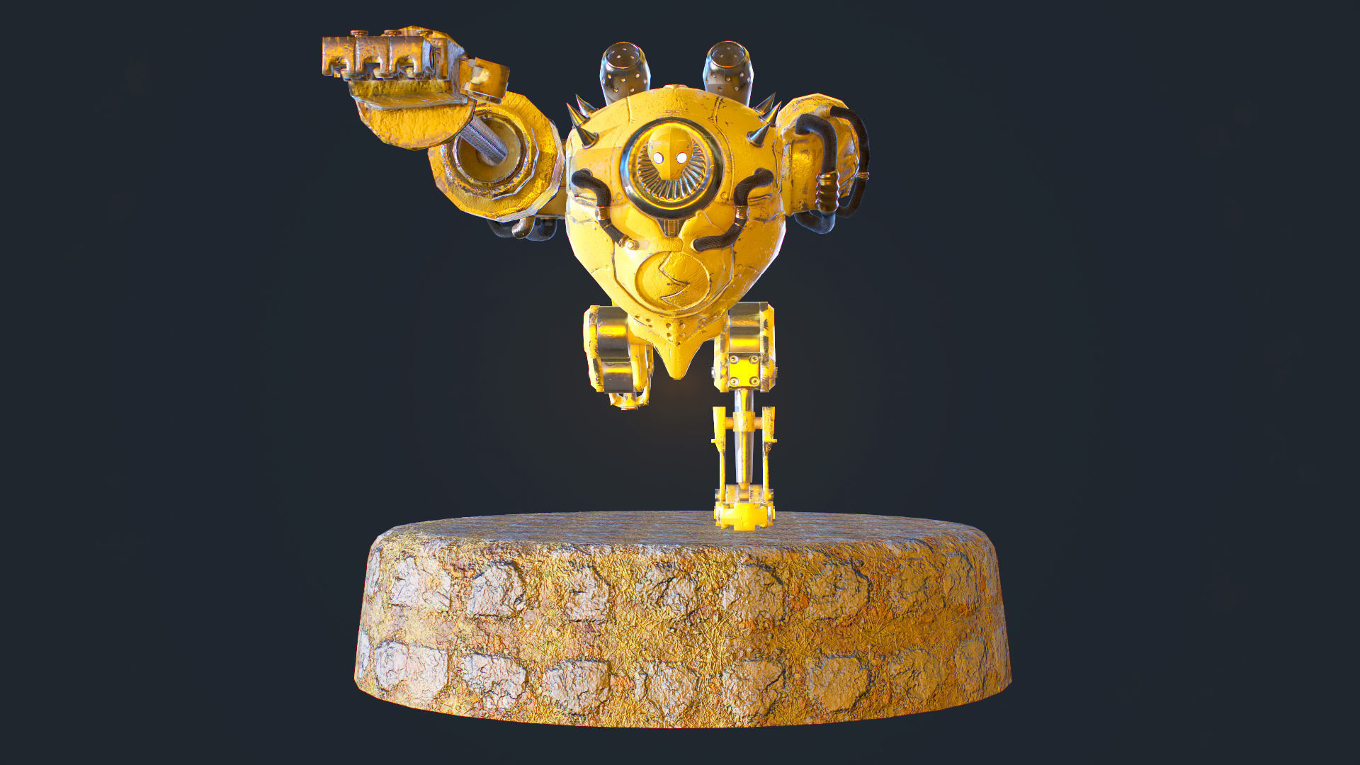Blitzcranck robot Low-poly 3D model_2