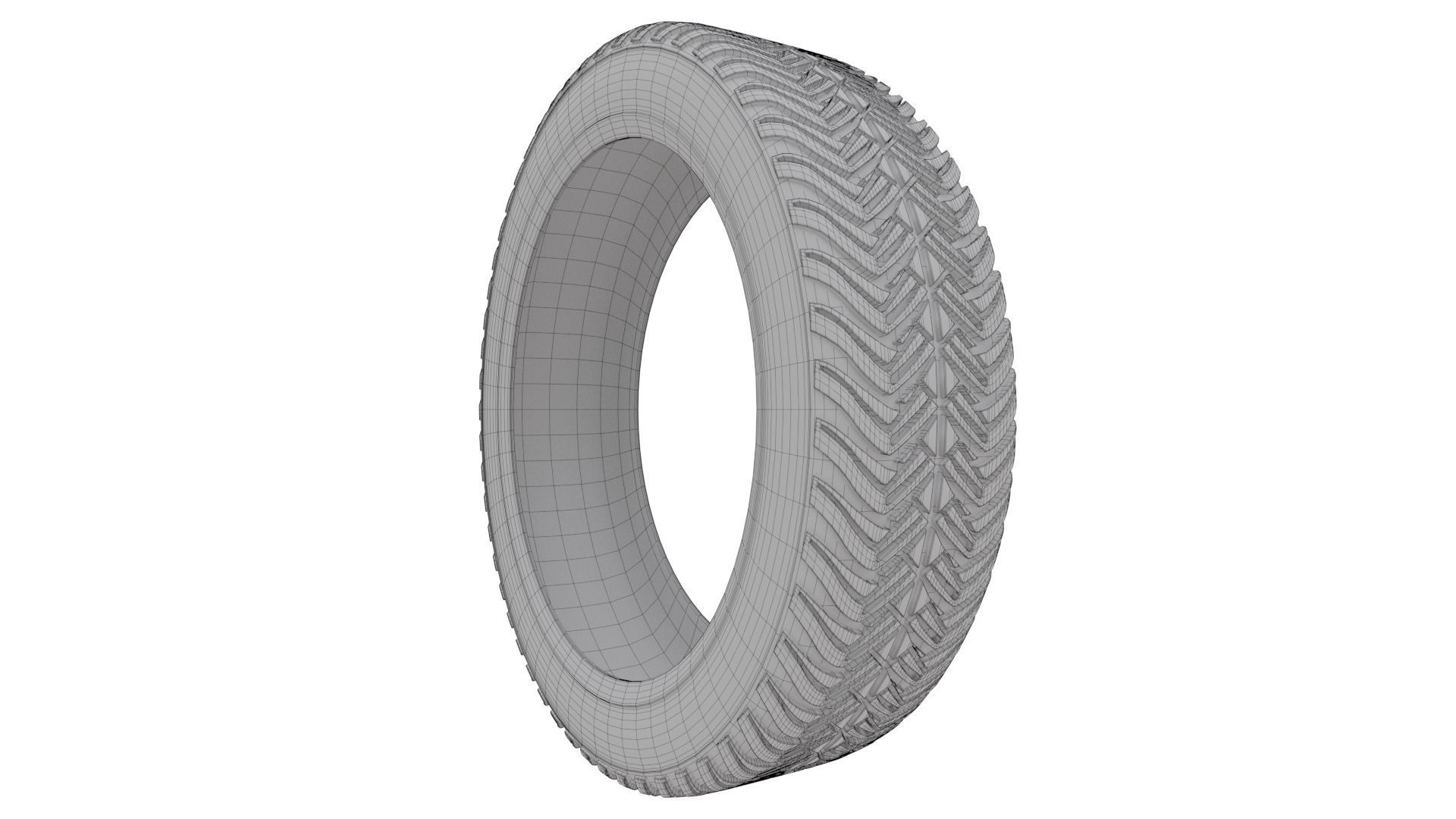 Low Poly Game Ready Tyre Pack 1 Low-poly 3D model_6