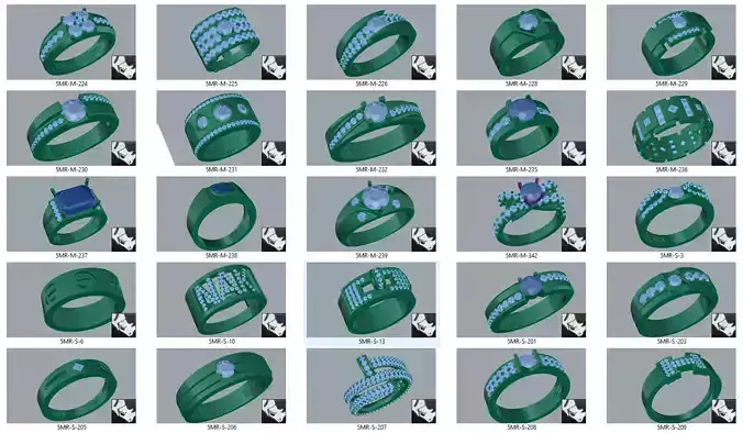 50files all ring men and women and animal ring 