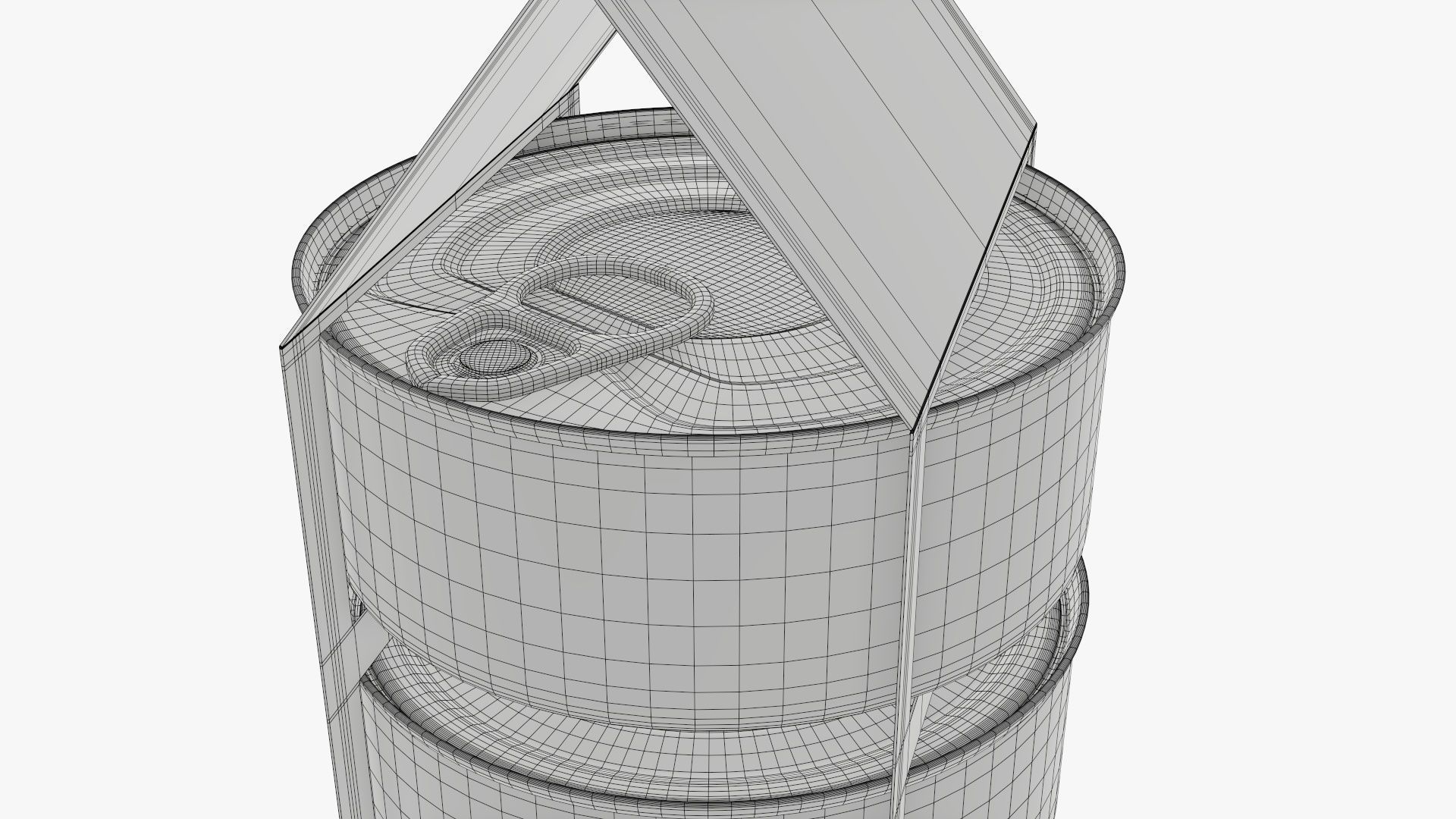 Food carrier tin can package 3D model_12