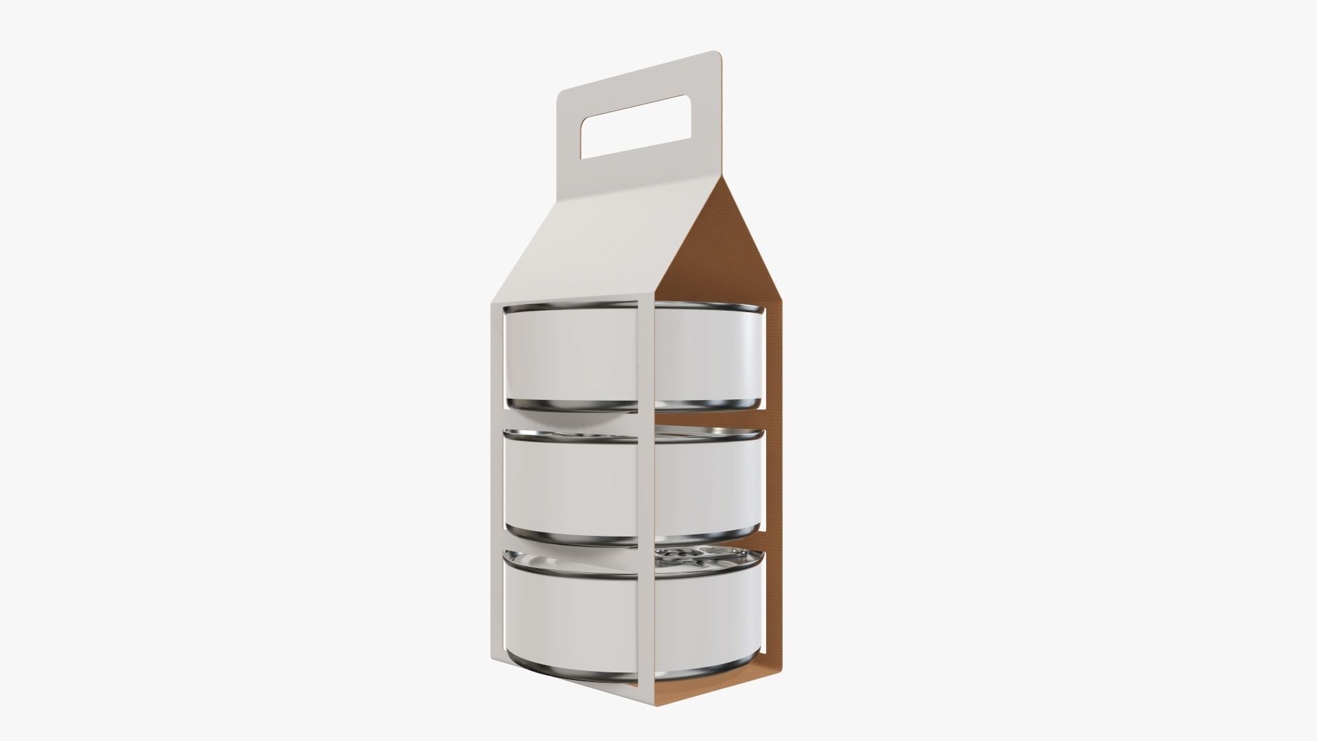 Food carrier tin can package 3D model_2
