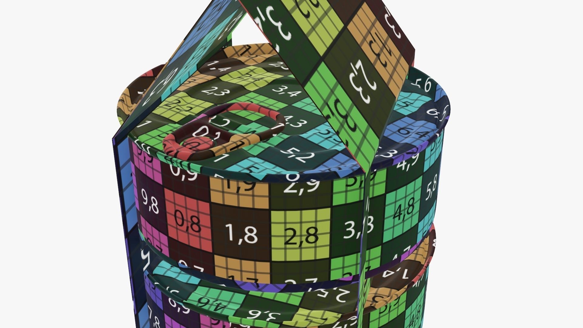 Food carrier tin can package 3D model_17