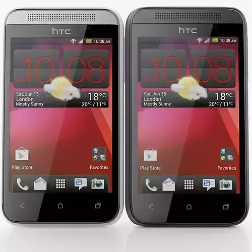 HTC Desire 200 Black and White 3D model