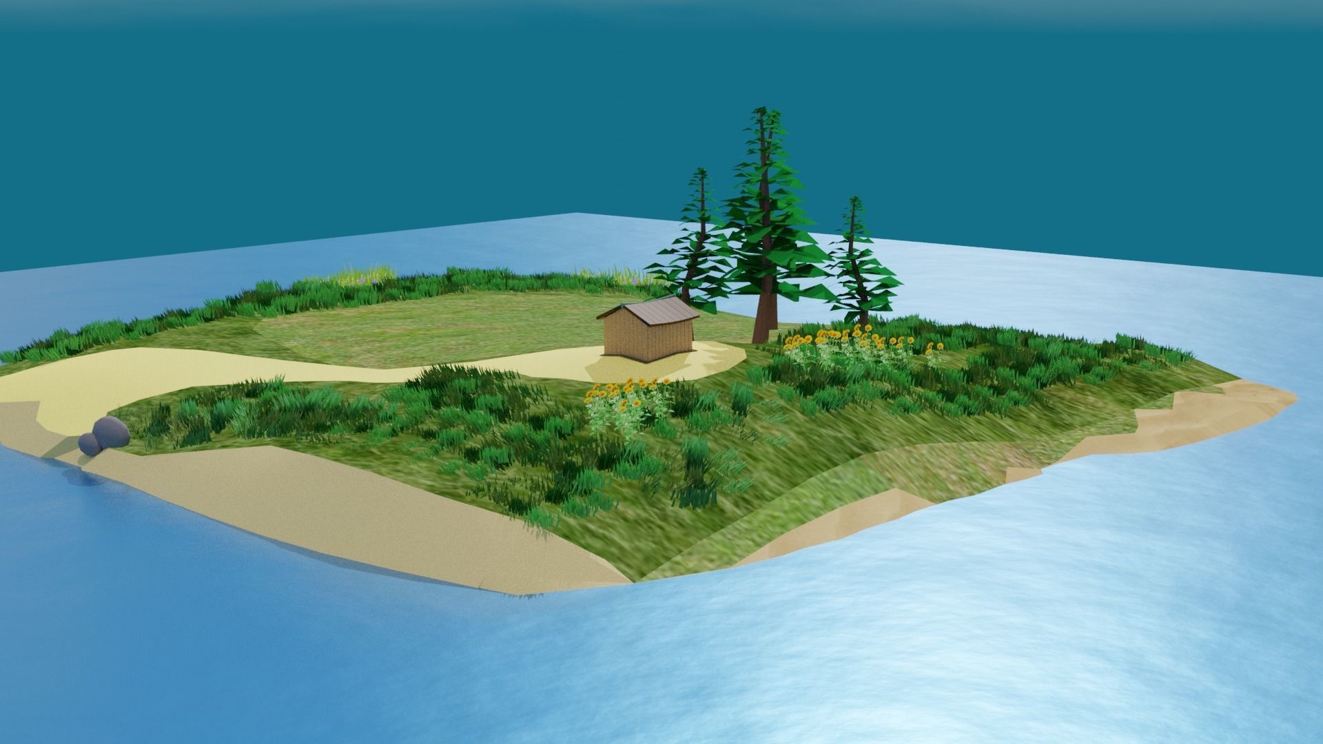 Island House 3D model_2