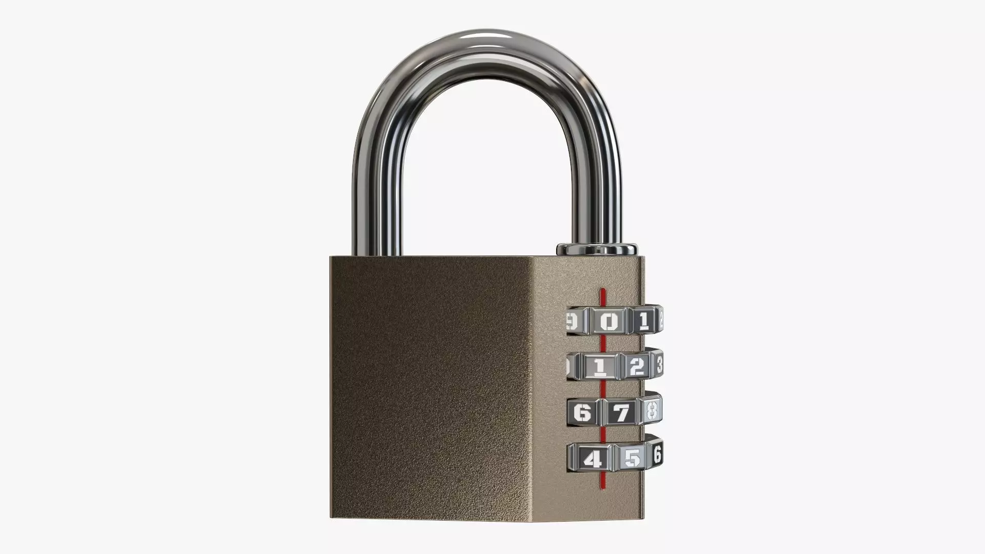Padlock with code 01 3D model