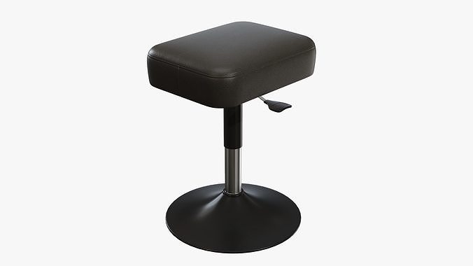 Piano stool adjustable 01 3D model