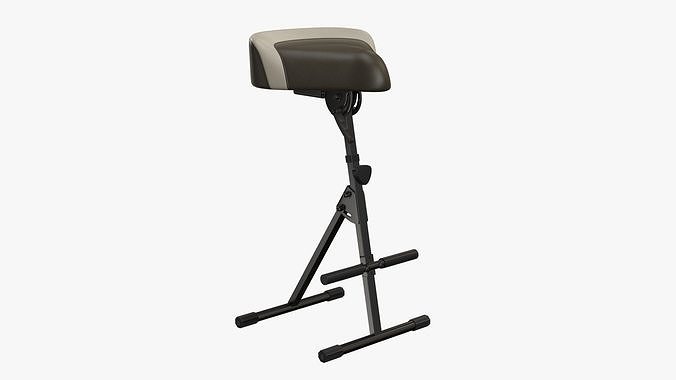 Piano stool adjustable 02 3D model