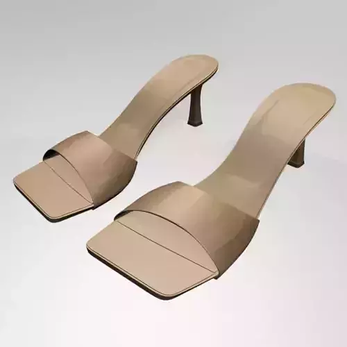 Square-Toe Spool-Heel Sandals 01
