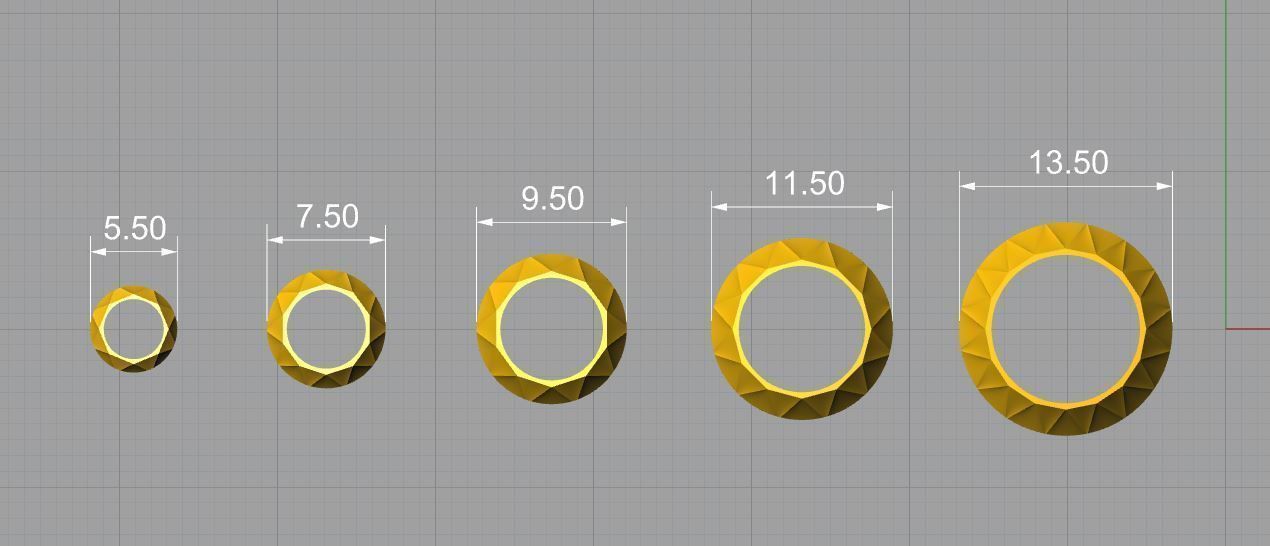 faceted ring necklace 3D print model_4