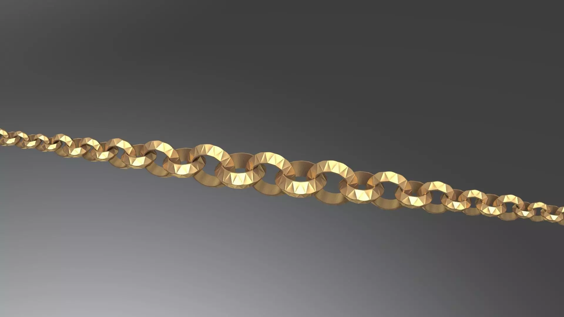 faceted ring necklace 3D print model_0