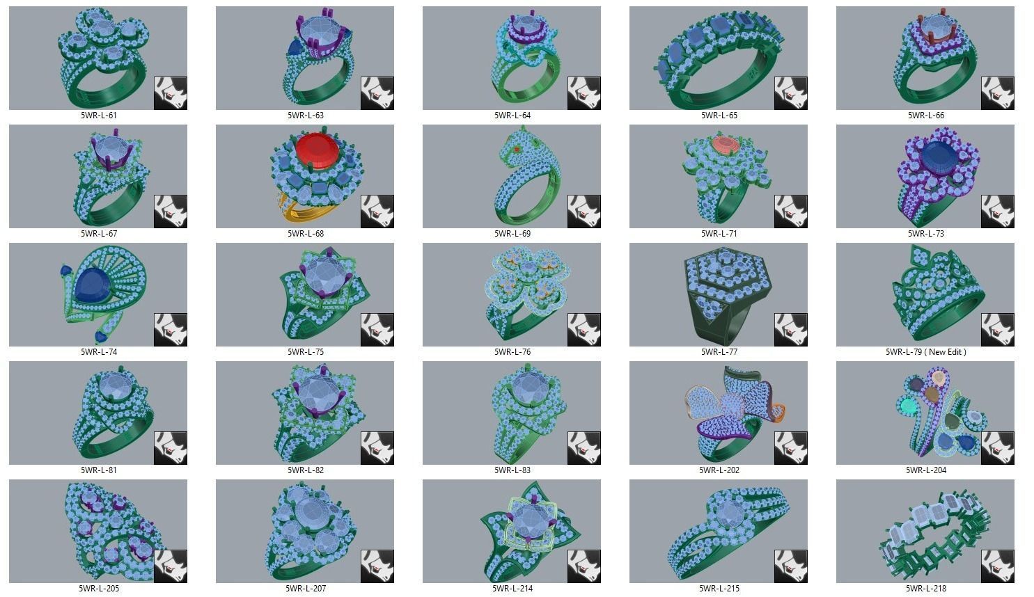 50 files all ring men and women 3D print model_1