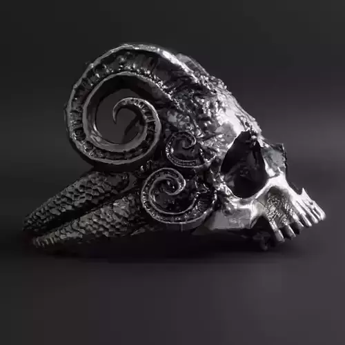 Skull from Hell Silver Ring