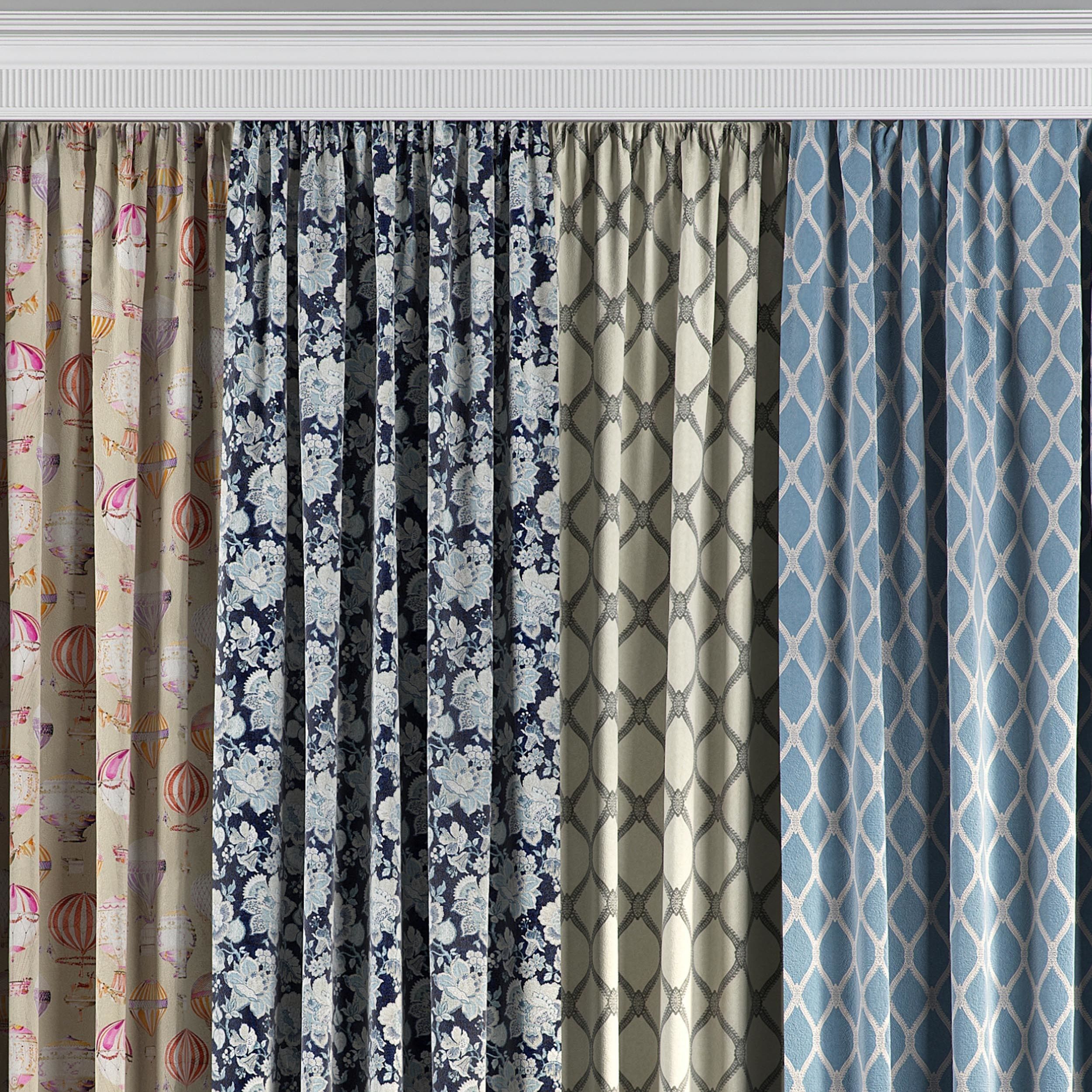 Curtain Set 51 3D model_1