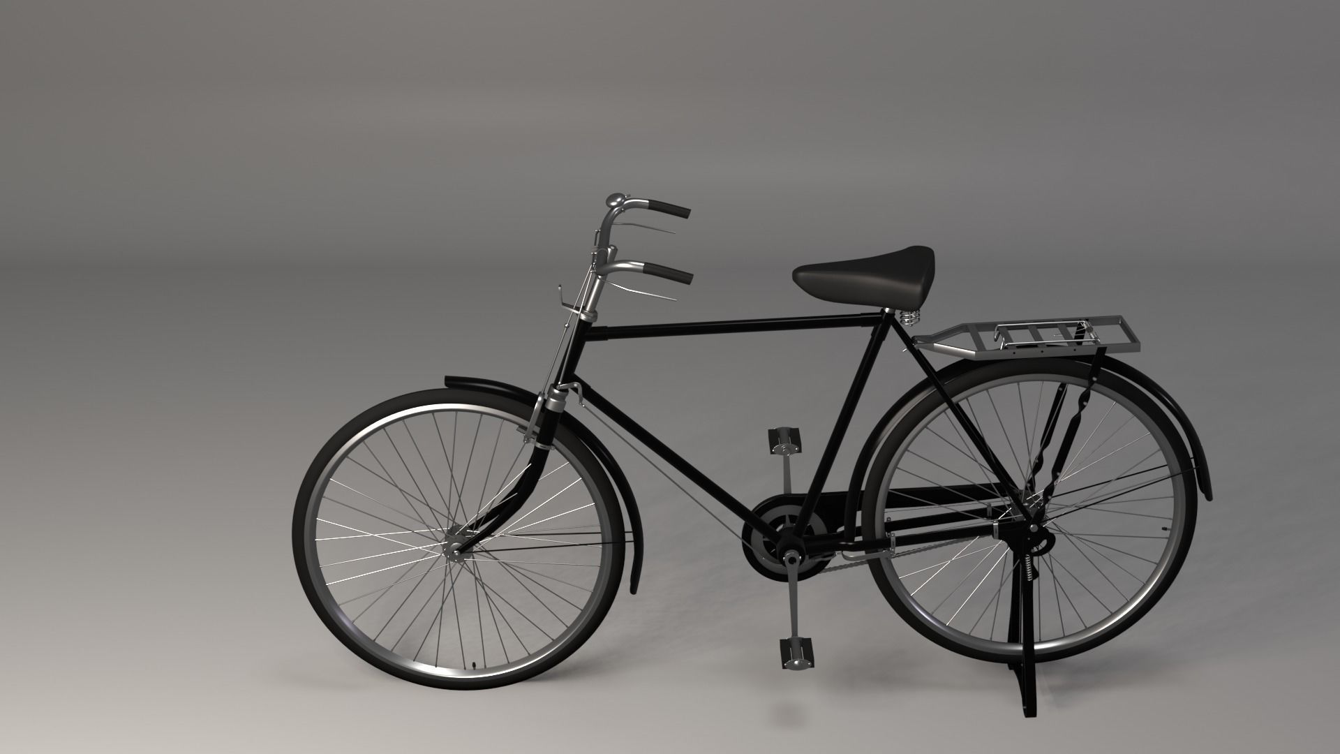Rigged Road Runner Bicycle 3D model_6