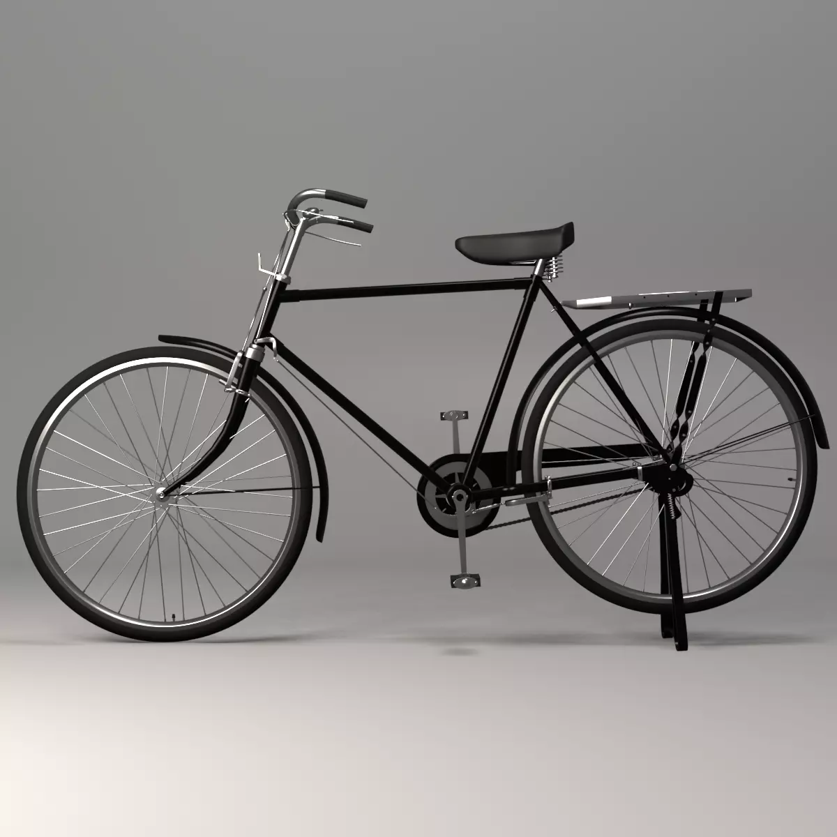 Rigged Road Runner Bicycle 3D model_0