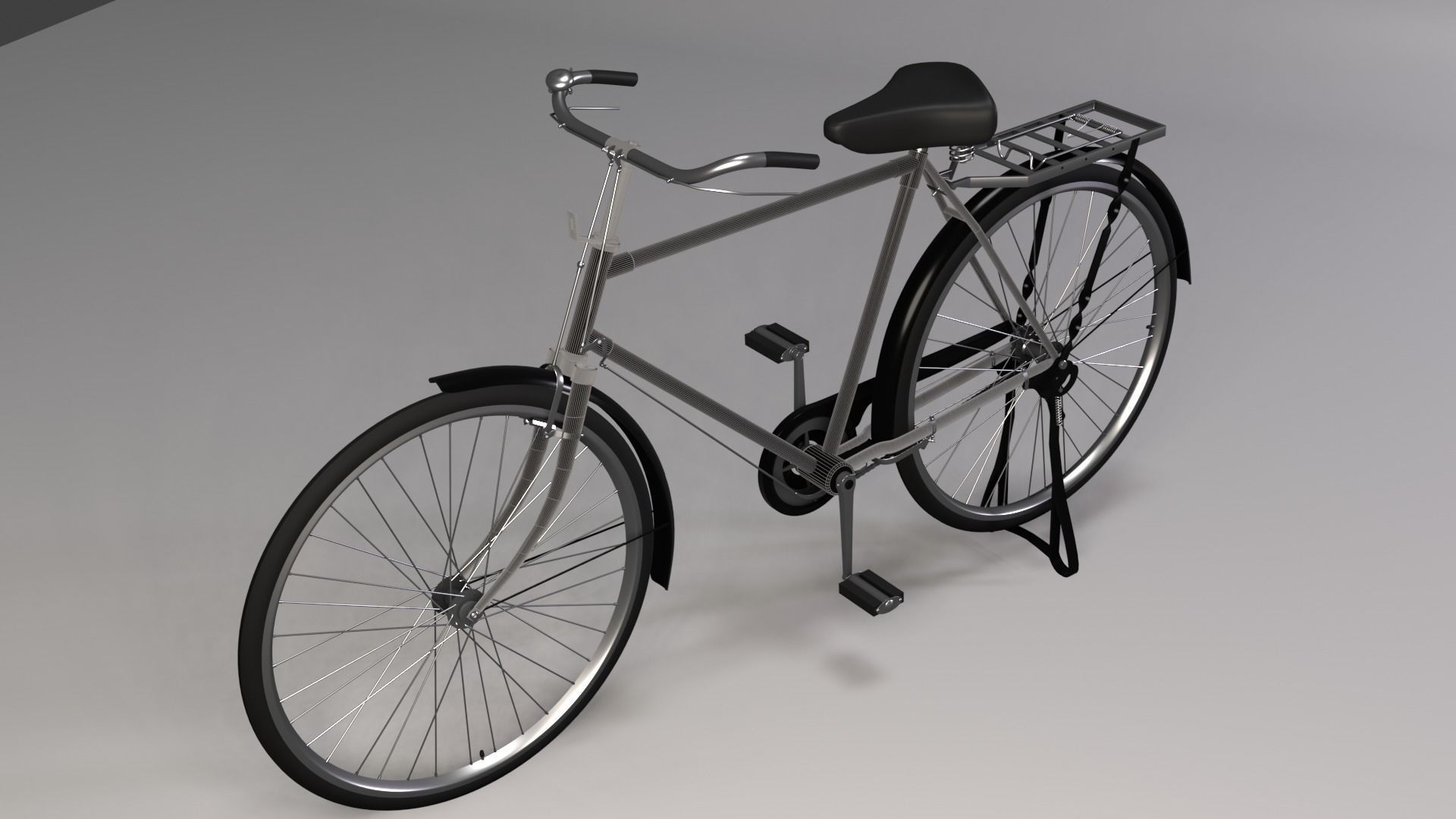 Rigged Road Runner Bicycle 3D model_3