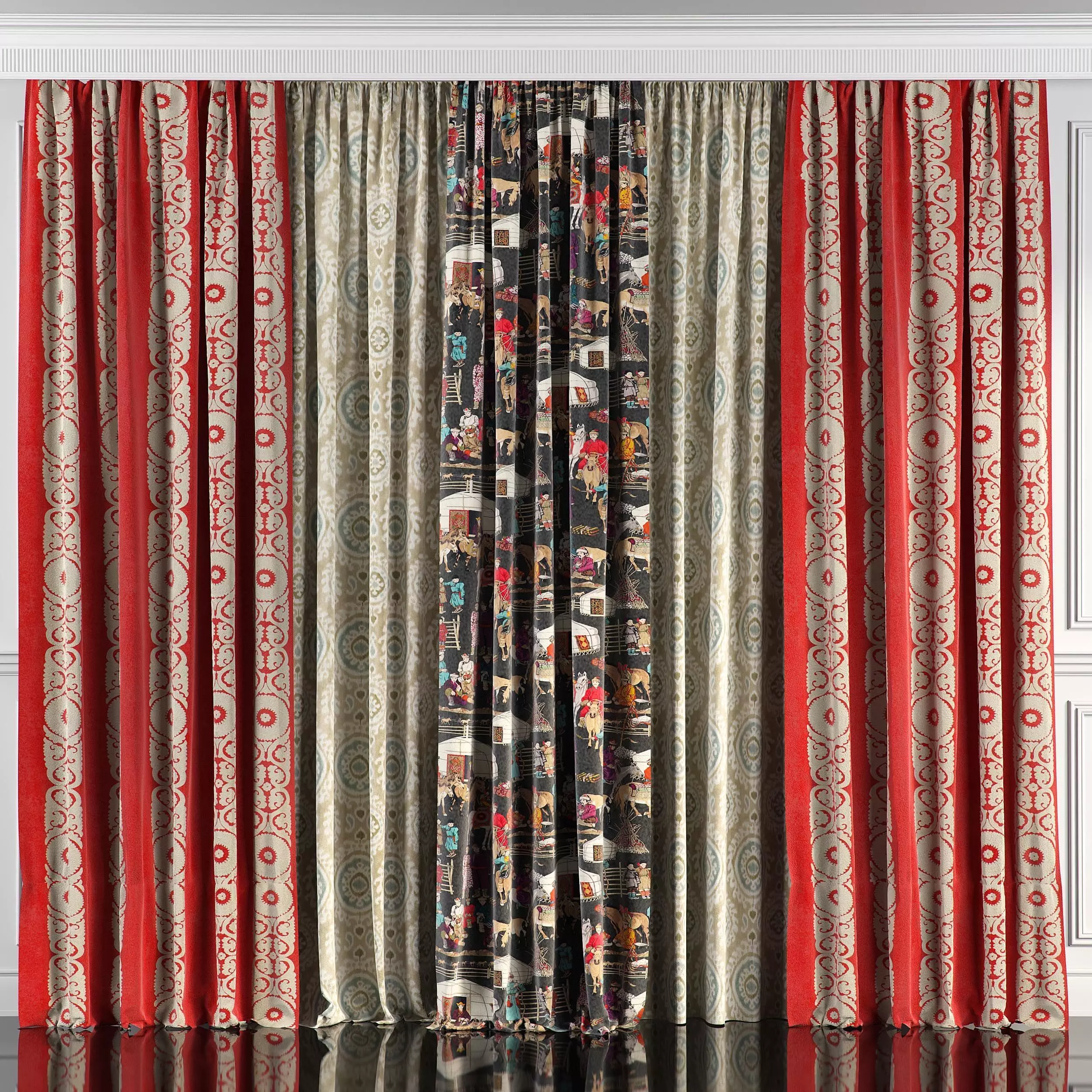 Curtain Set 52 3D model