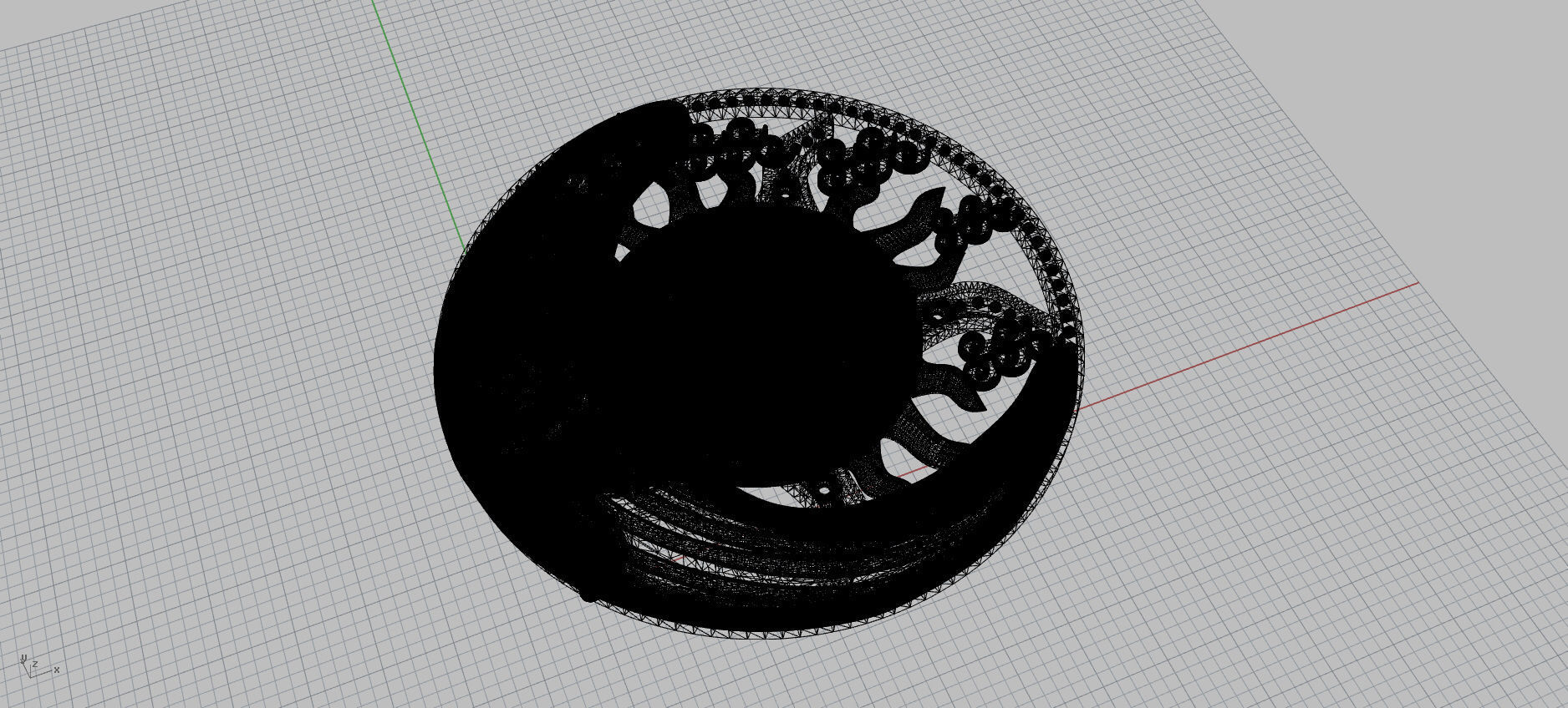 Sun and Moon pendant 3D print model_7