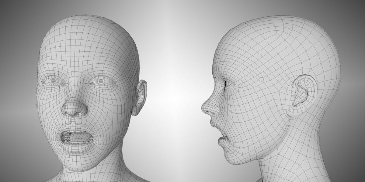 Base Female low poly 3D model_6