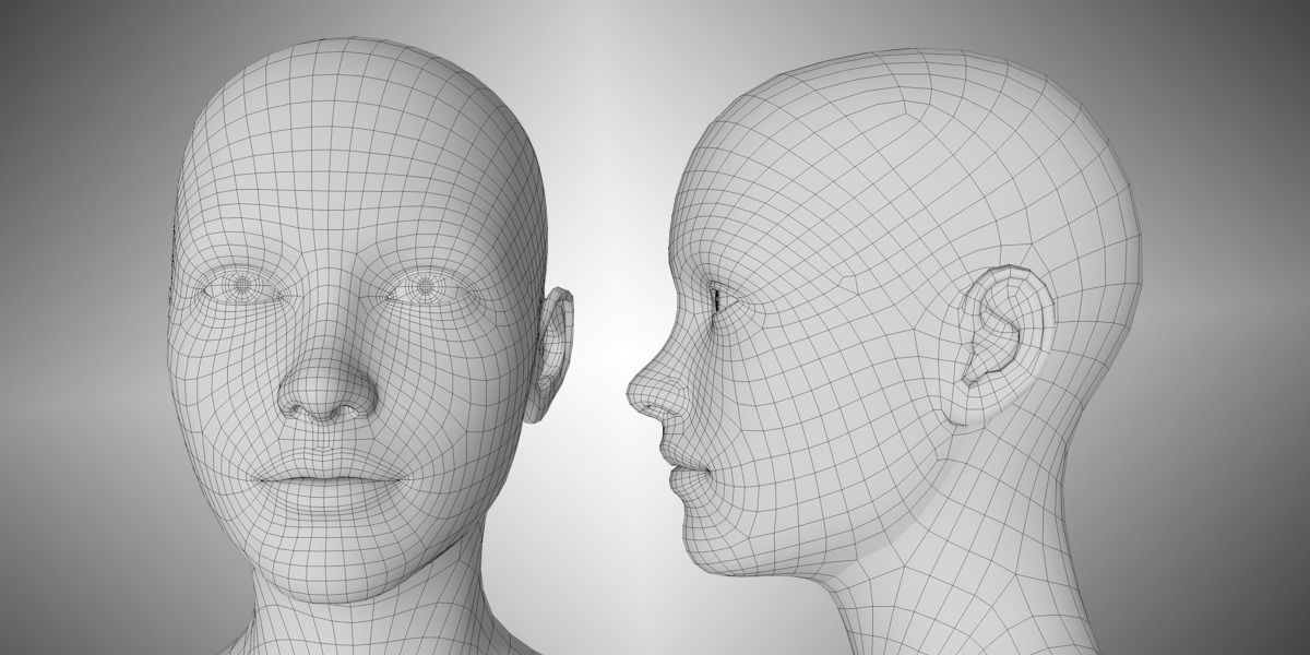 Base Female low poly 3D model_7