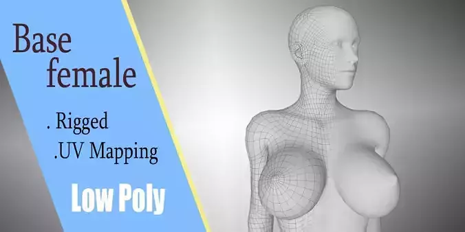 Base Female low poly 3D model
