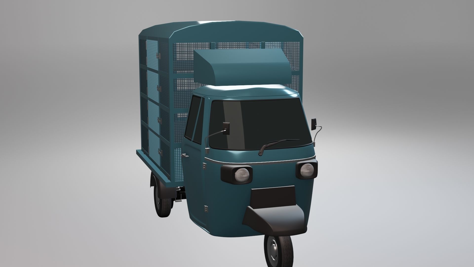 Tuk-tuk Three wheeler 3D model_4