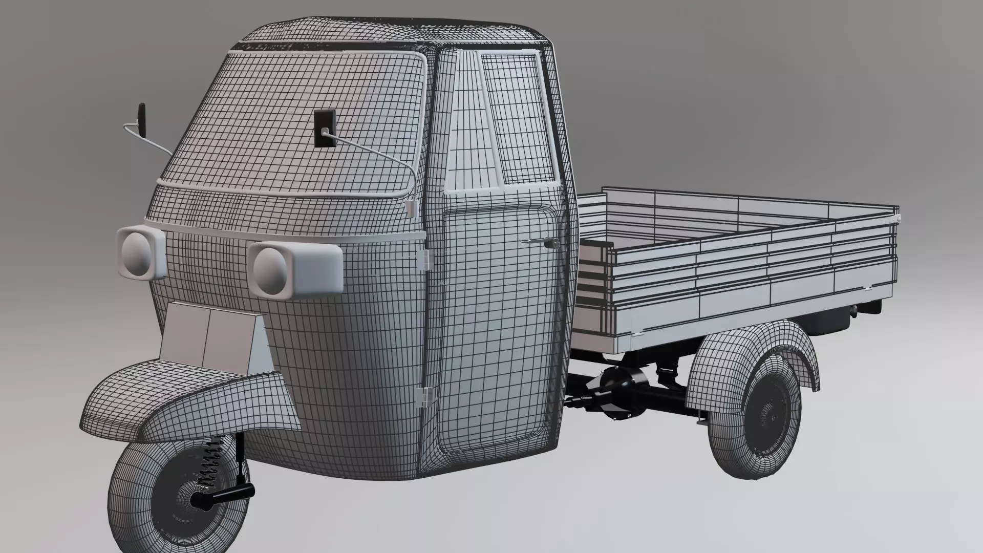 Tuk-tuk Three wheeler 3D model_0