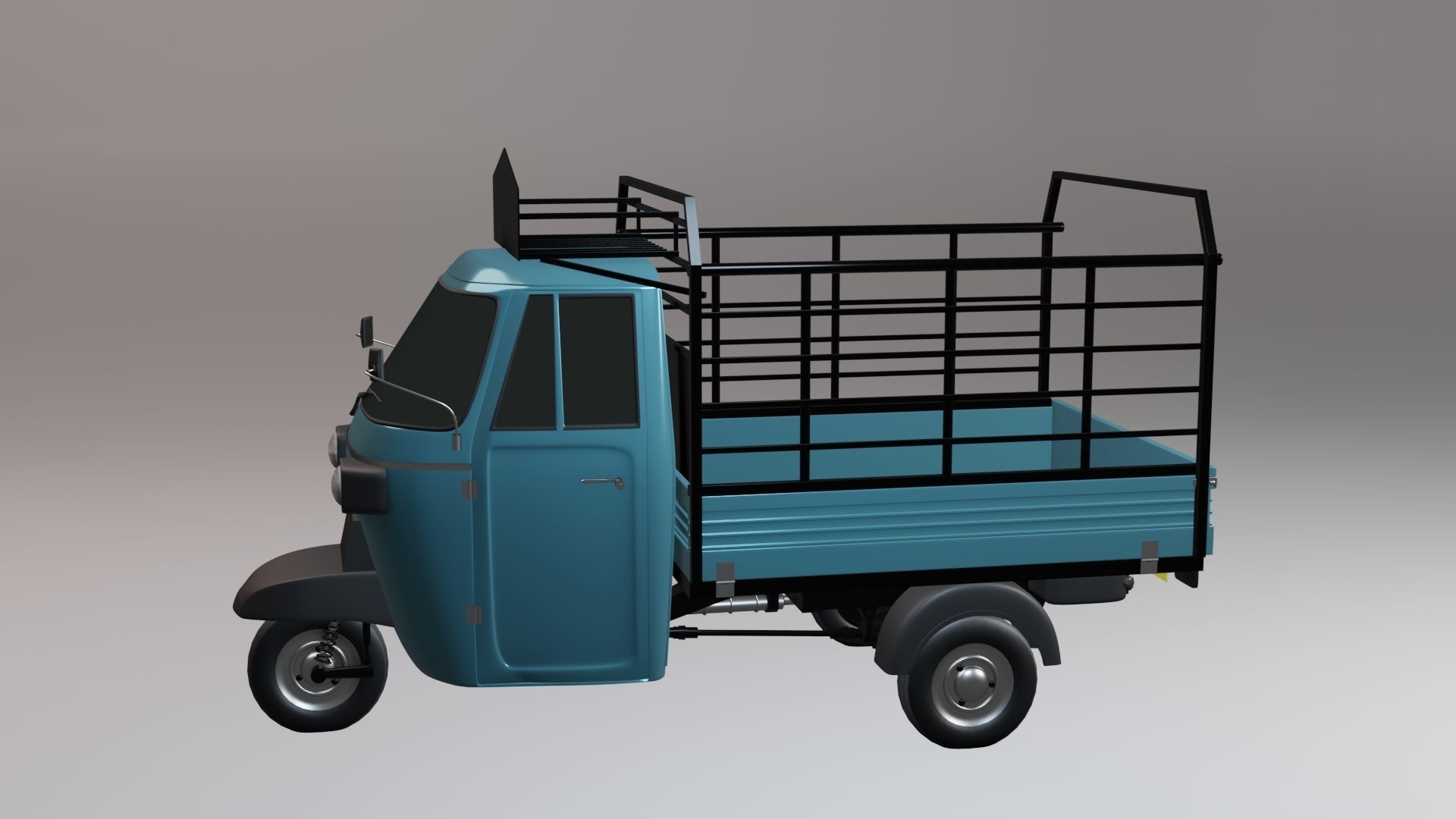 Tuk-tuk Three wheeler 3D model_2