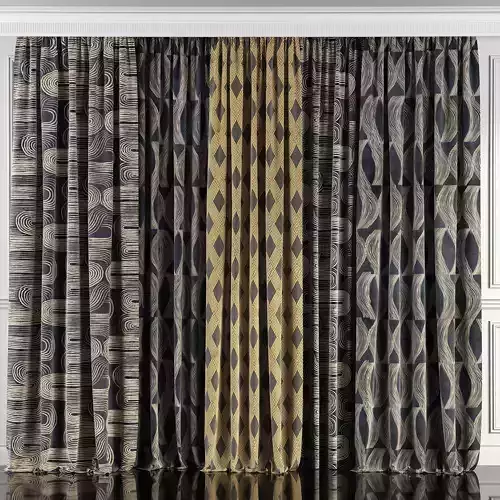 Curtain Set 58 3D model