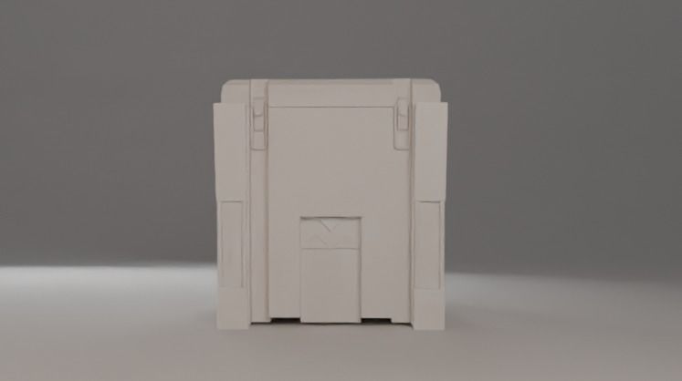 Robot mecanic assistant Low-poly 3D model_6