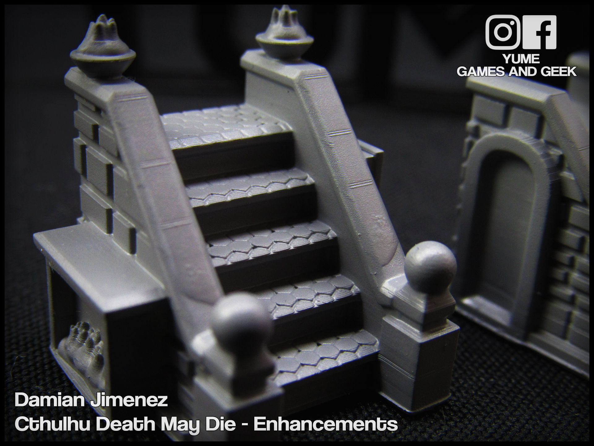 Stairs for board games Cthulhu Death May Die or GloomHaven 3D print model_15