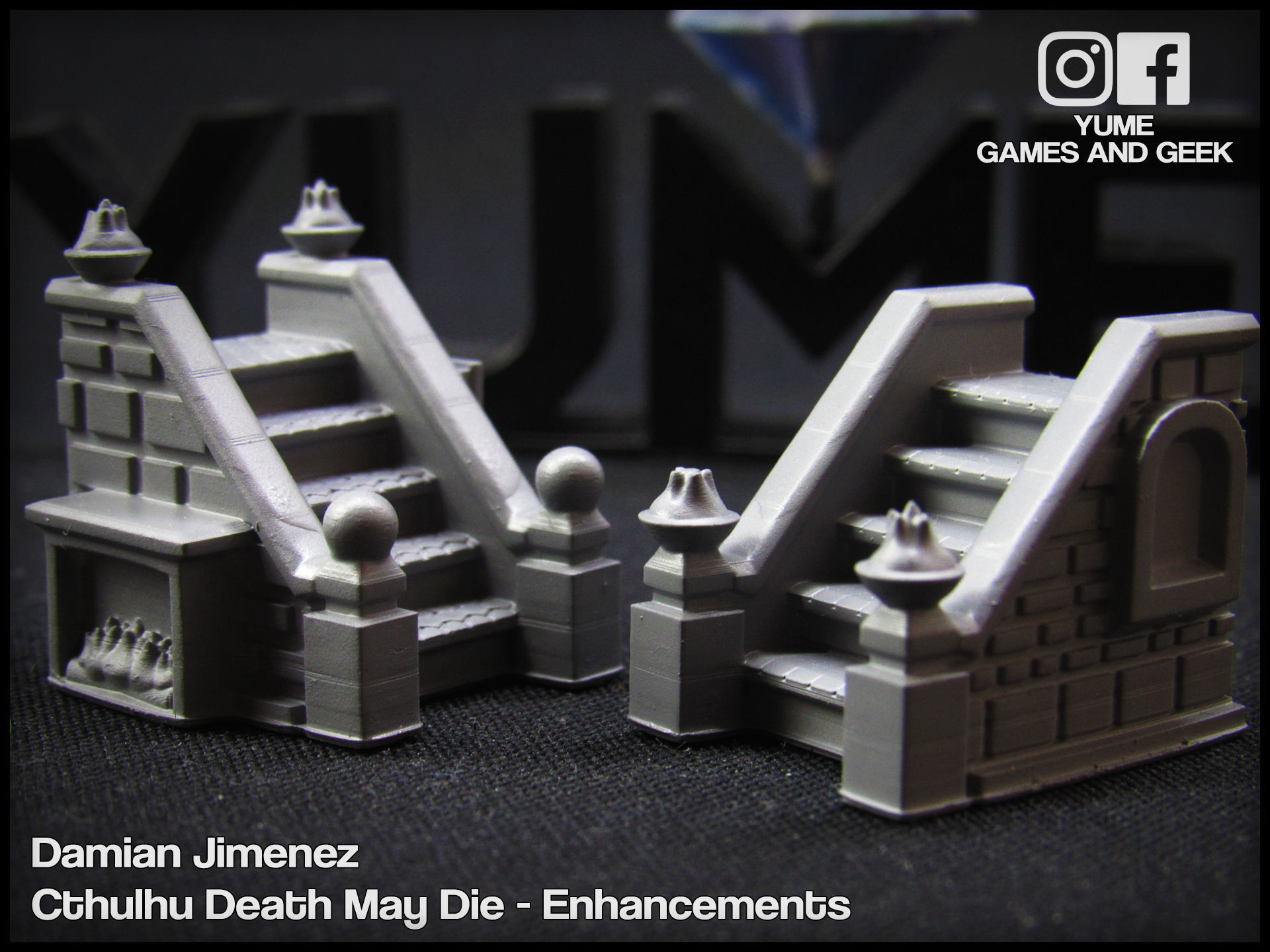 Stairs for board games Cthulhu Death May Die or GloomHaven 3D print model_17